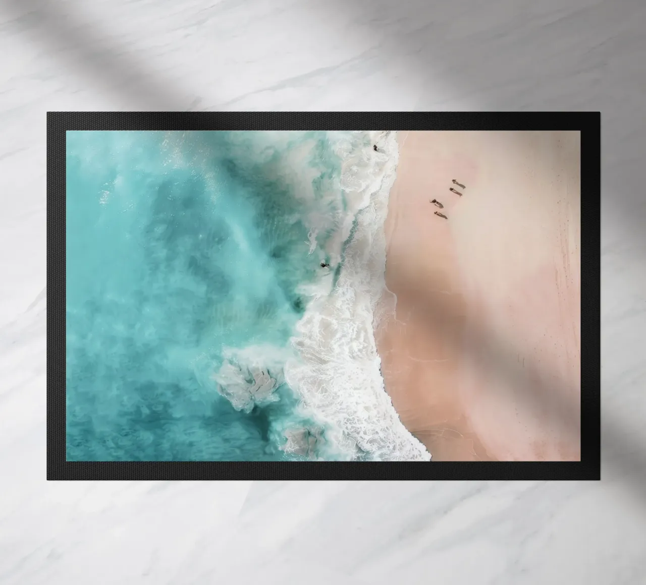 Pink Sand Beach Print zerbino da Nadjaa