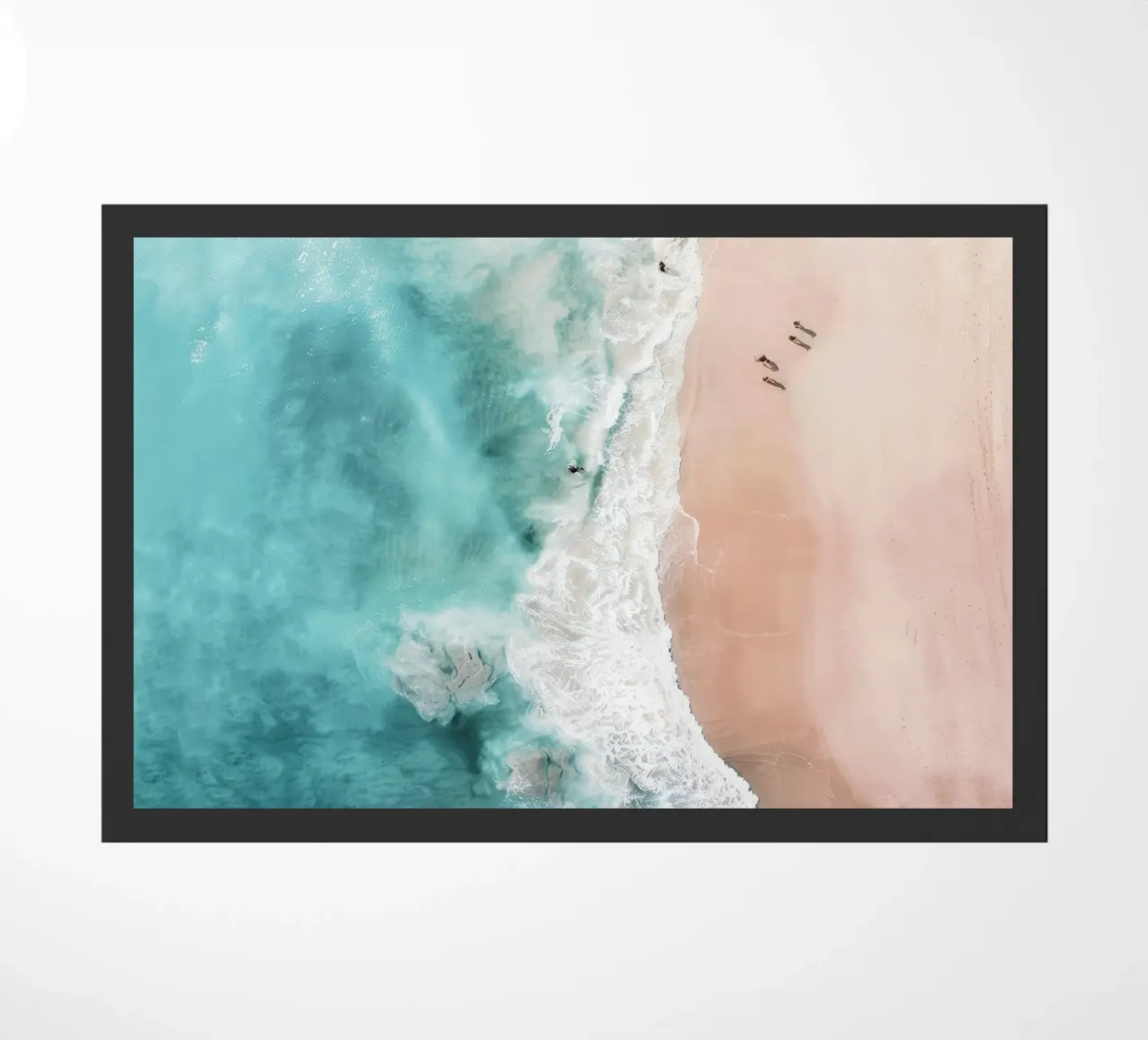 Pink Sand Beach Print zerbino da Nadjaa