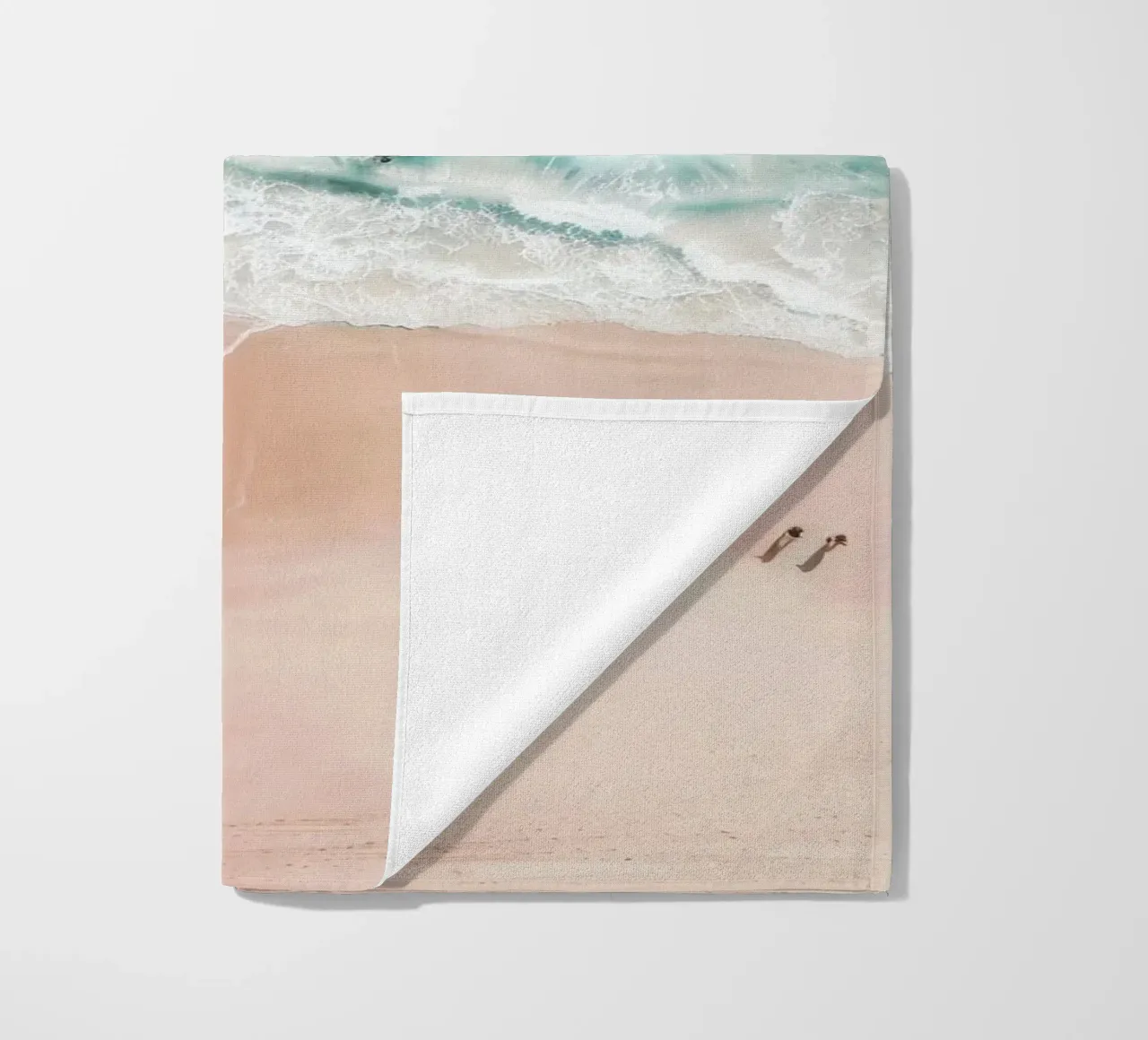 Pink Sand Beach Print telo mare da Nadjaa