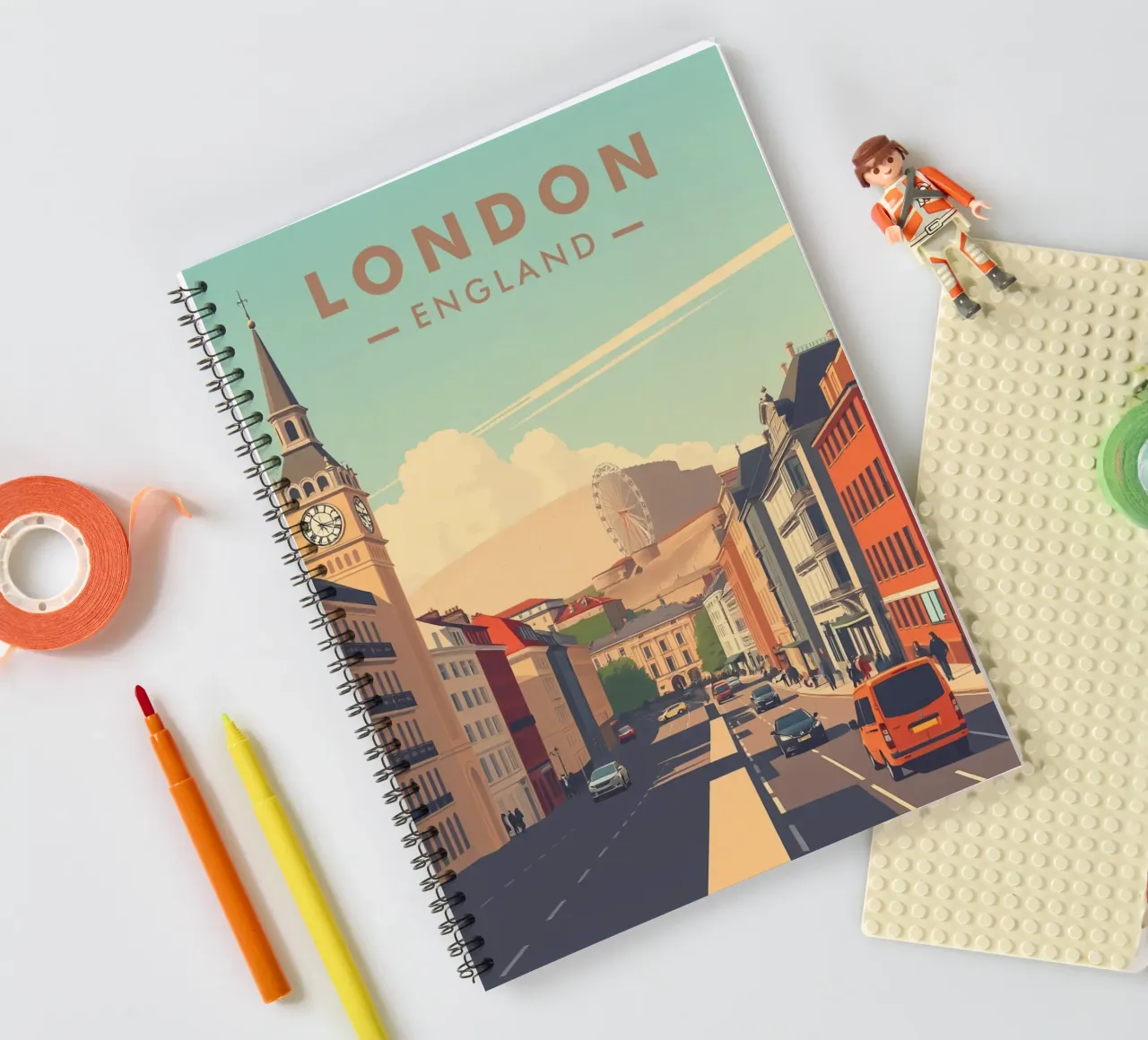 The View of London spiral notebook by HicksShop