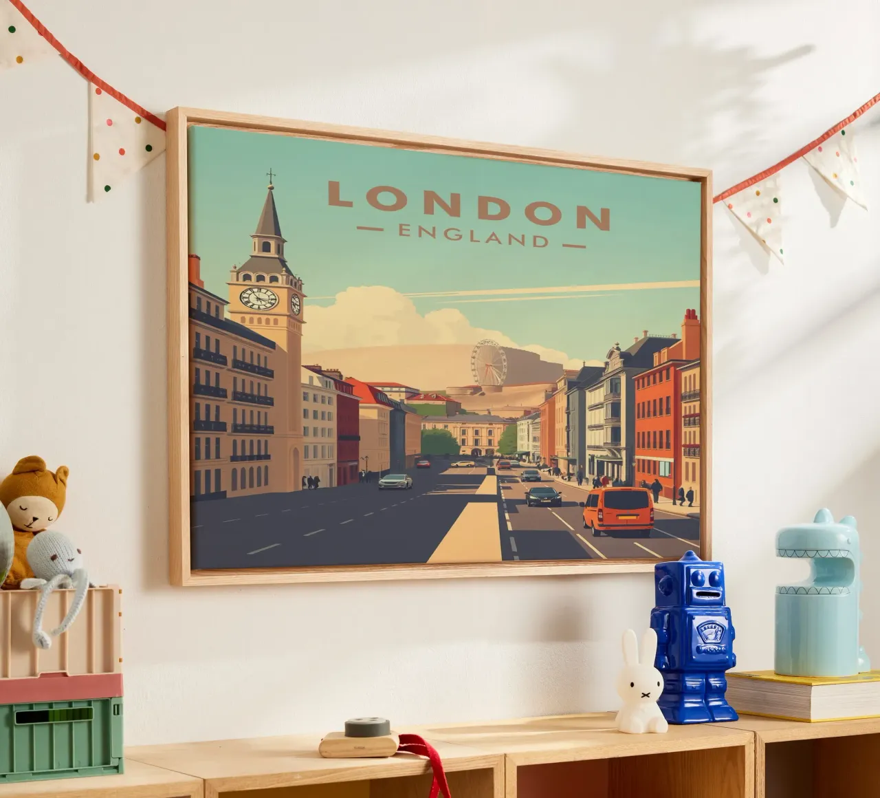 The View of London canvas with Floater frame by HicksShop