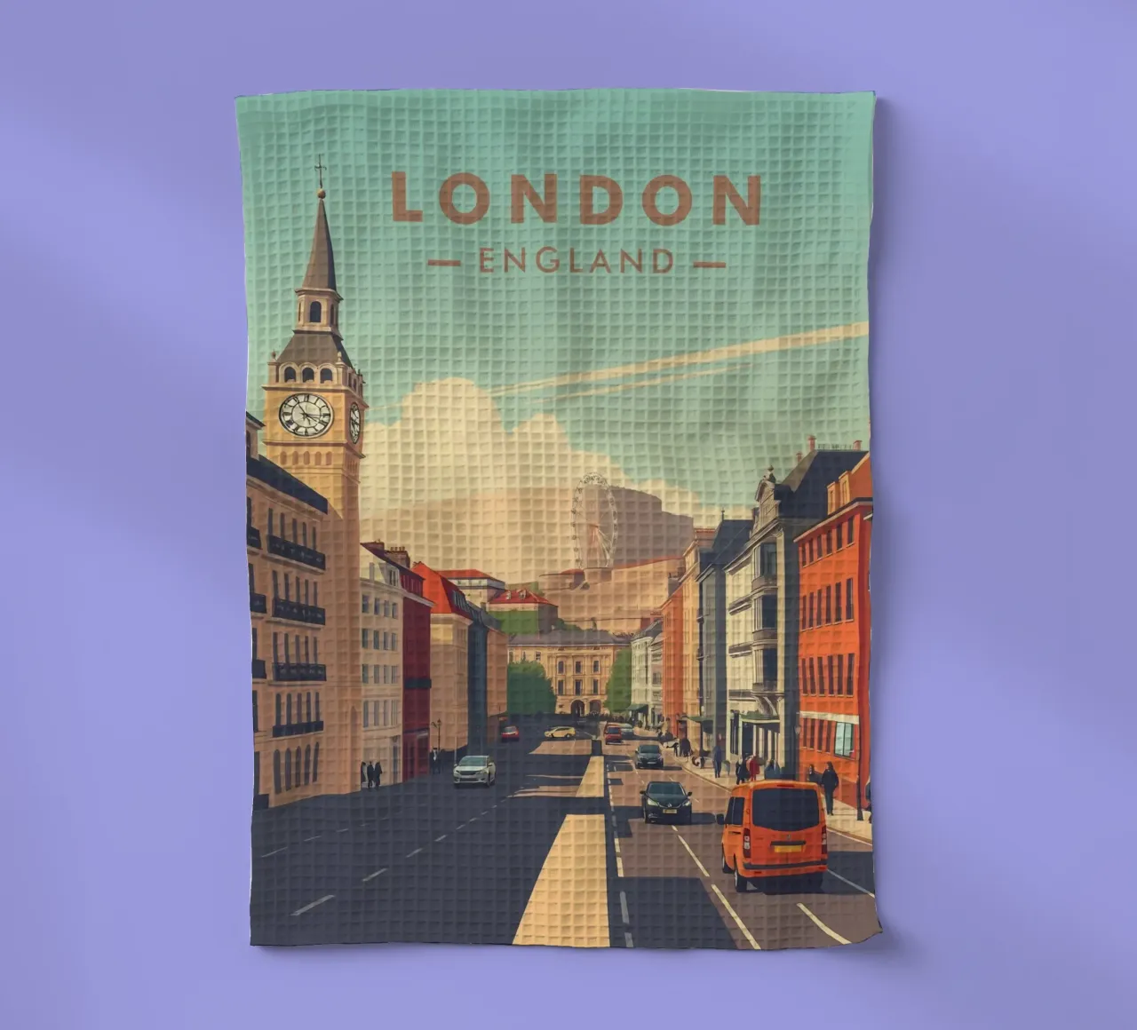 La vue de Londres torchon de HicksShop