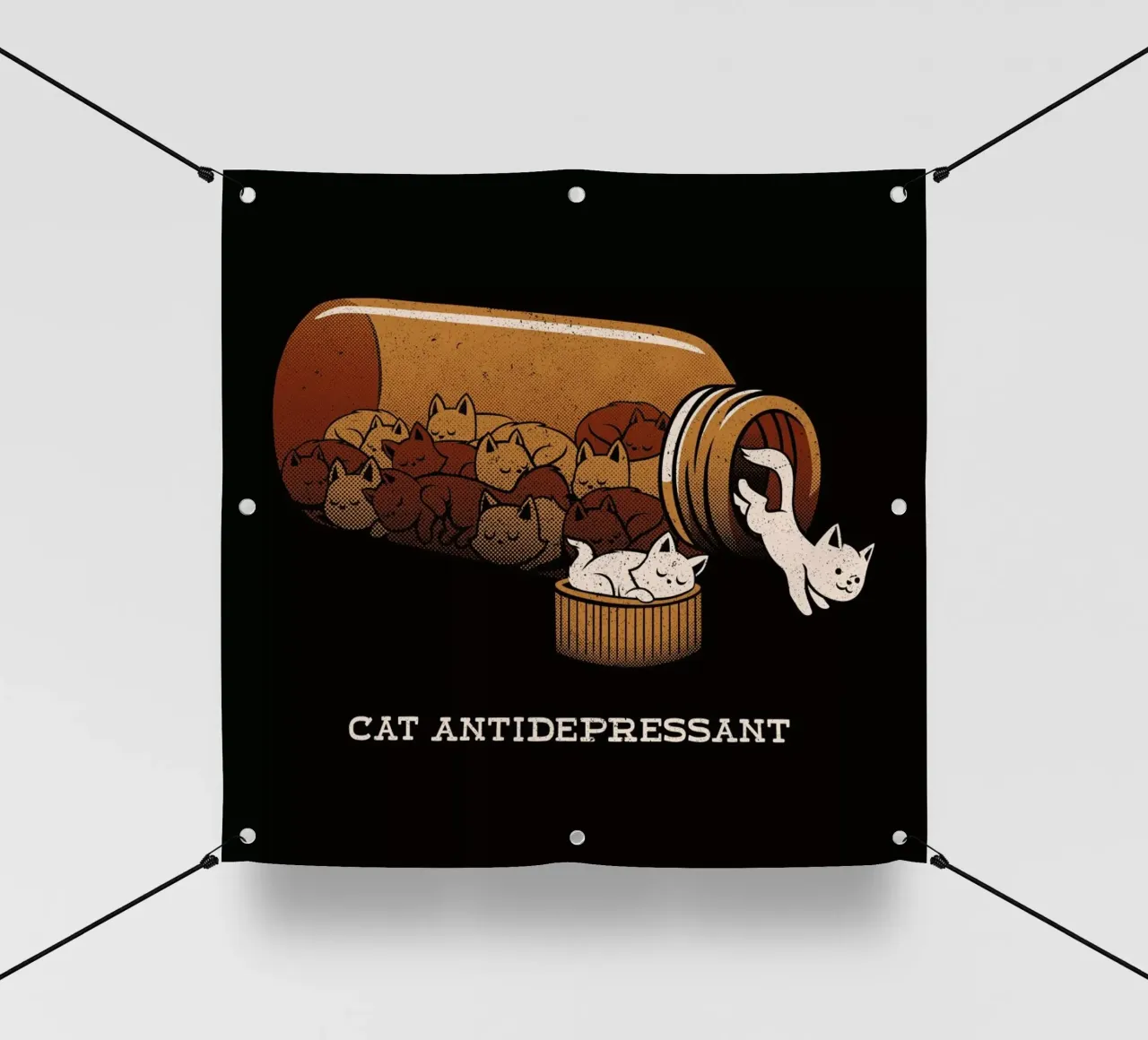 Cat Antidepressant telo in pvc da Tobe Fonseca