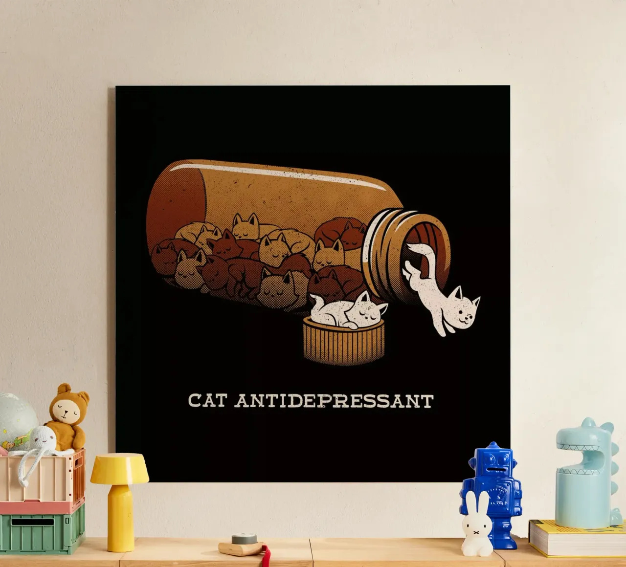 Cat Antidepressant plexiglass da Tobe Fonseca