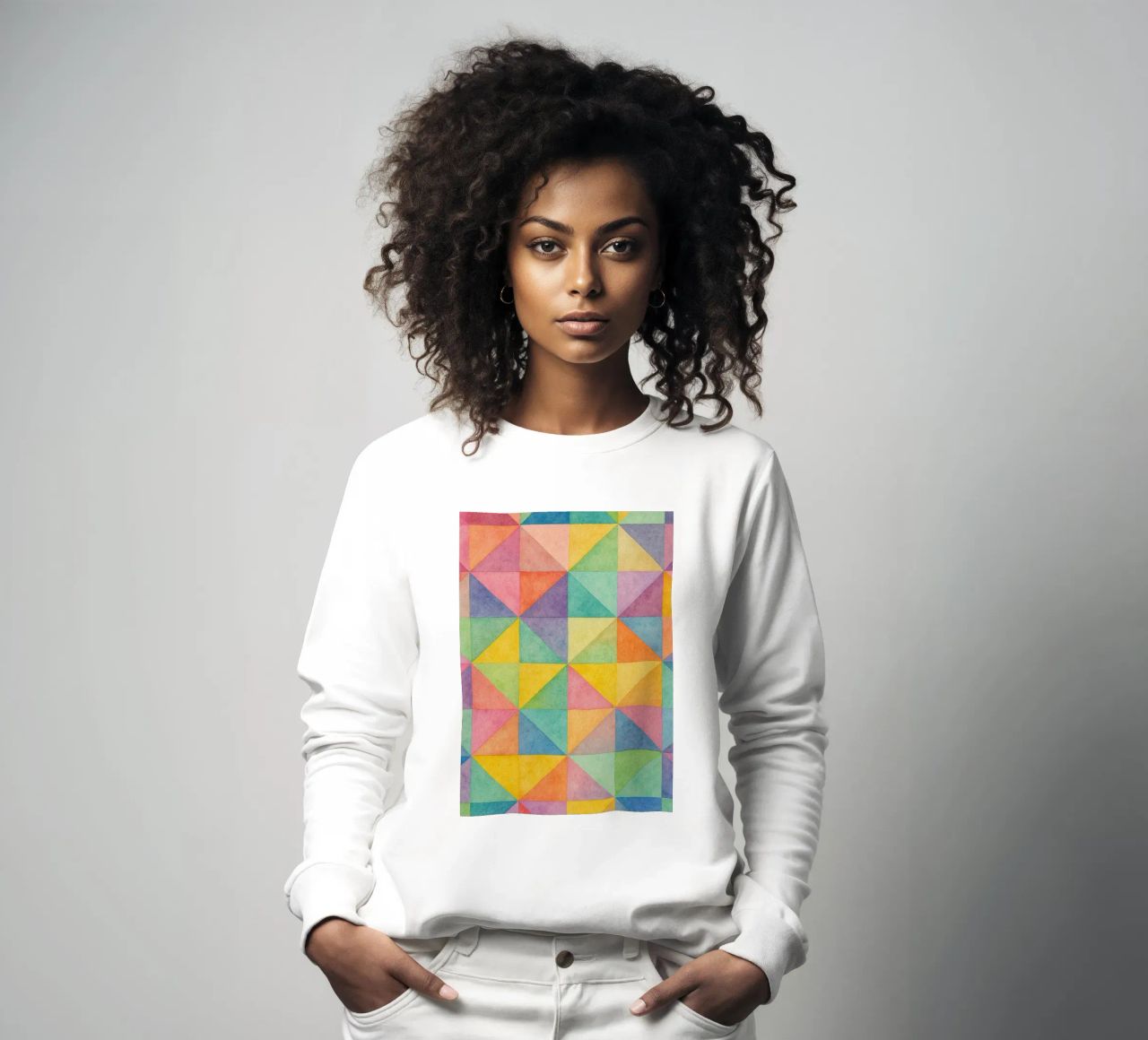 ligne géométrique abstraite en forme de triangle sweat de arkhanz