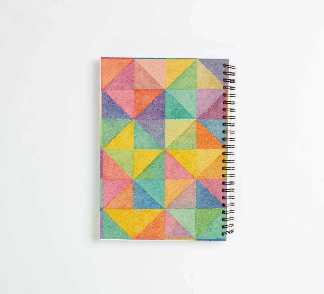 abstract geometric triangle line spiral notebook by arkhanz