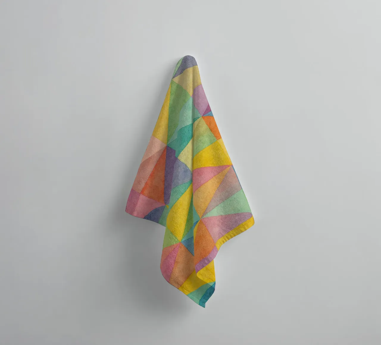 abstract geometric triangle line towel by arkhanz