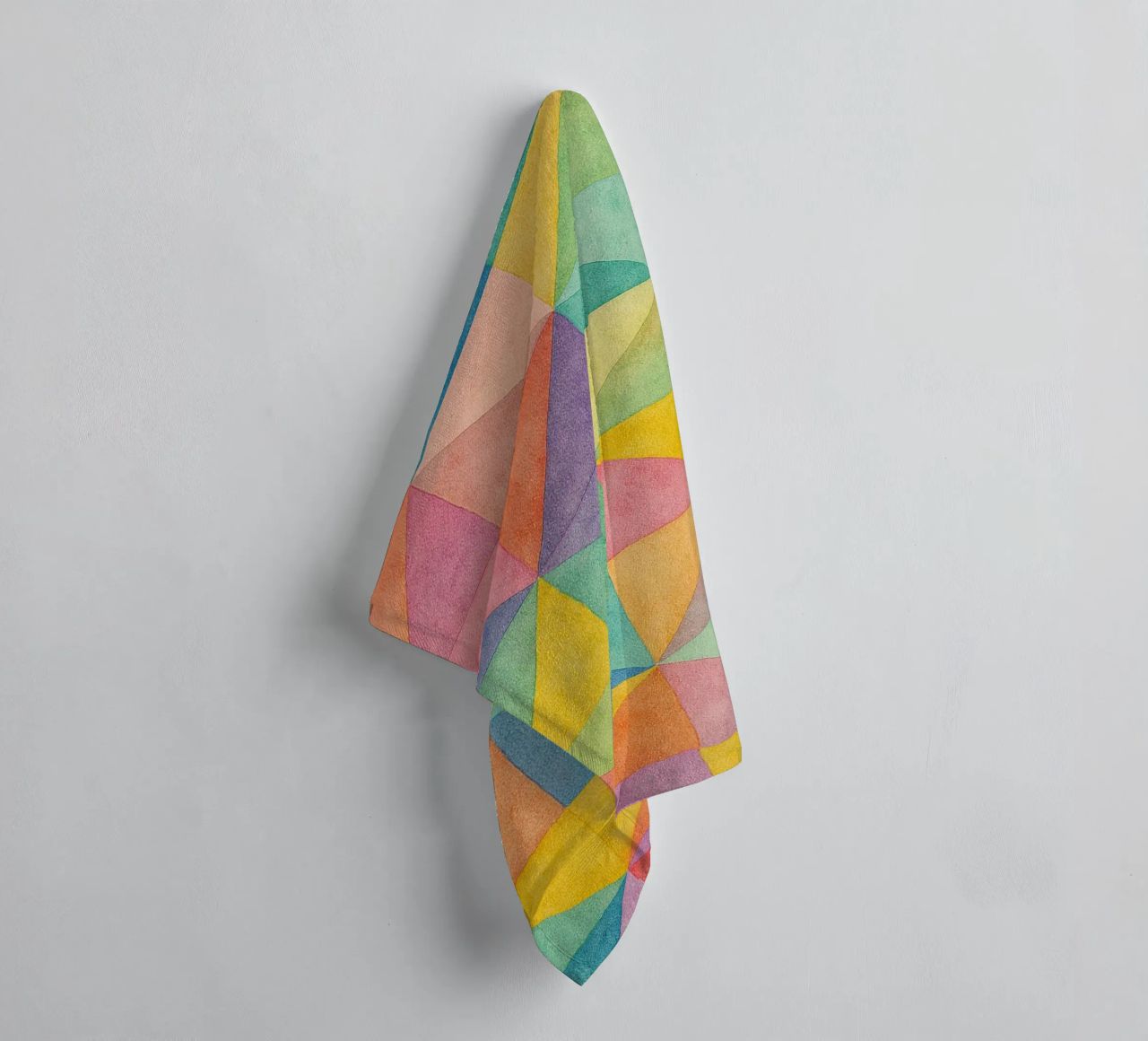abstract geometric triangle line towel by arkhanz