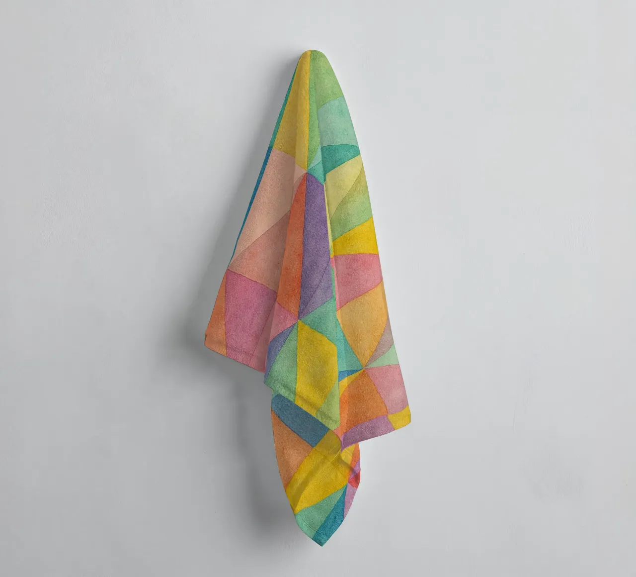 abstract geometric triangle line towel by arkhanz