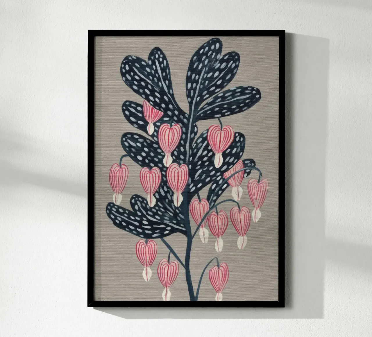 Bleeding Heart Flower Drawing poster da Flow Line
