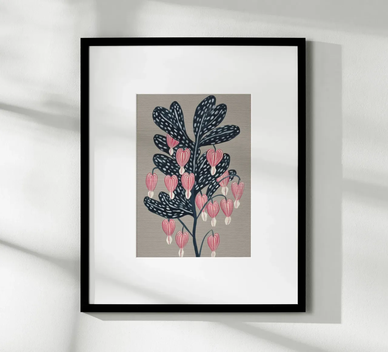 Bleeding Heart Flower Drawing poster da Flow Line