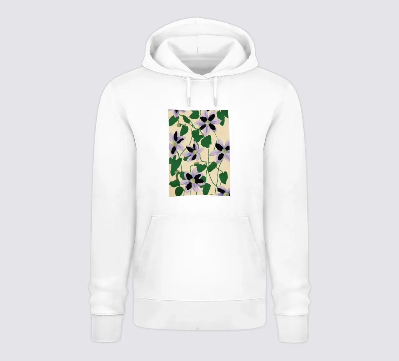 Clematis Botanical Illustration felpa con cappuccio da Flow Line