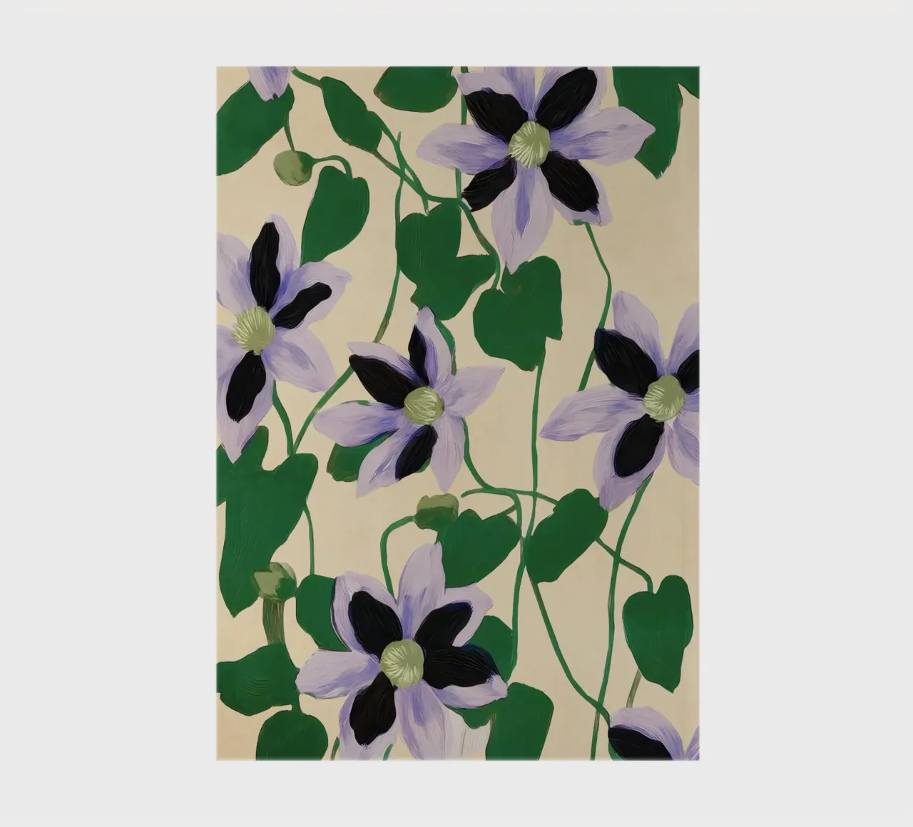 Clematis Botanical Illustration diario da Flow Line