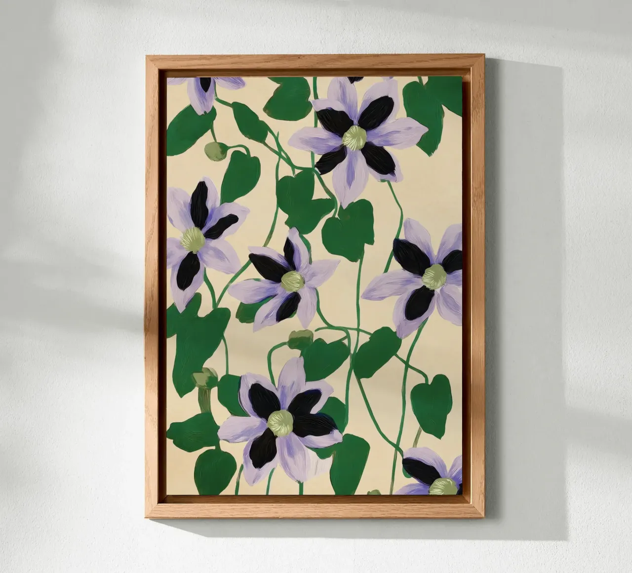 Clematis Botanical Illustration alluminio dibond da Flow Line