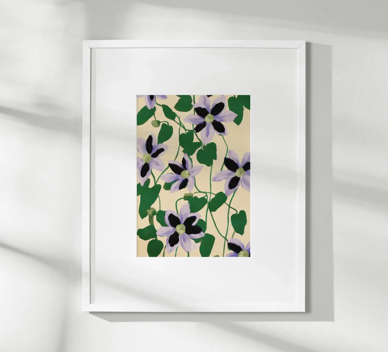 Clematis Botanical Illustration carta hahnemühle da Flow Line
