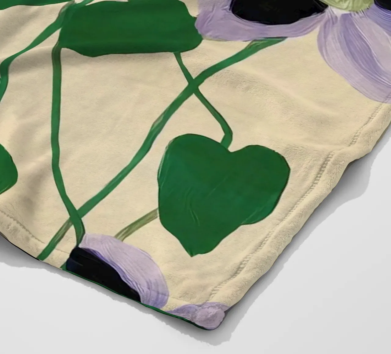 Clematis Botanical Illustration coperta in pile da Flow Line