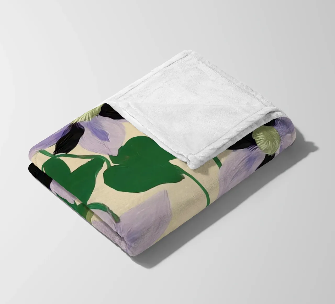 Clematis Botanical Illustration coperta in pile da Flow Line