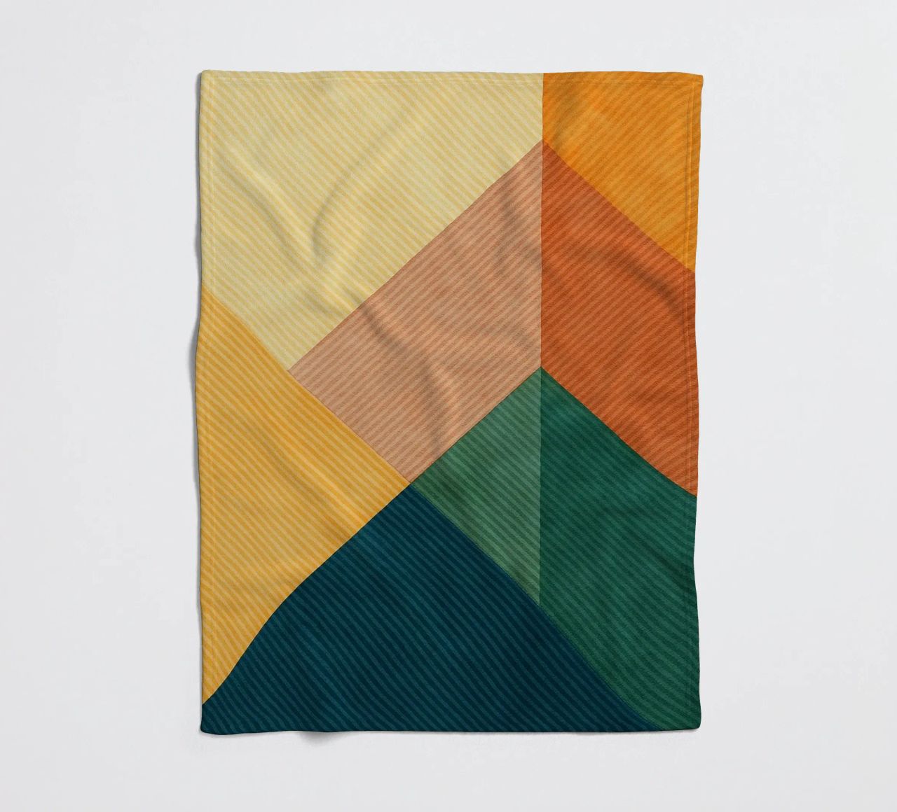 abstract geometric triangle mountain line fleece blanket by arkhanz