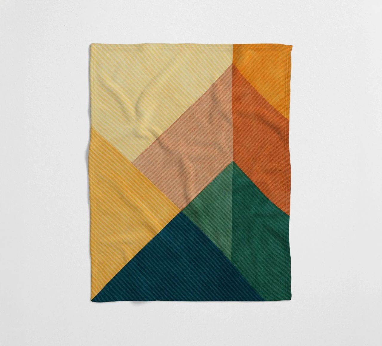 abstract geometric triangle mountain line fleece blanket by arkhanz