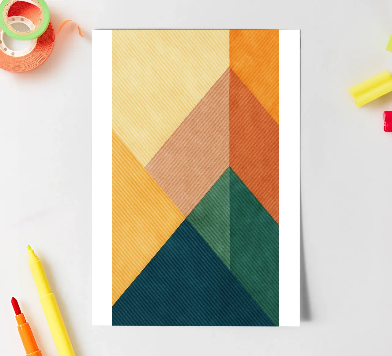 abstrakte geometrische Dreieck Berg Linie Stickerbogen von arkhanz