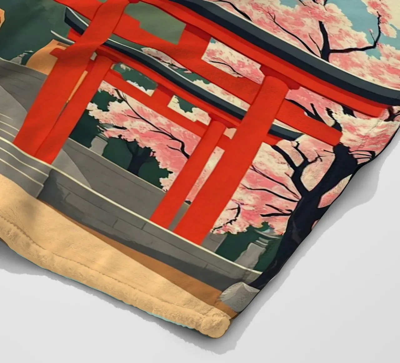 Sakura of Kyoto fleece blanket by HicksShop