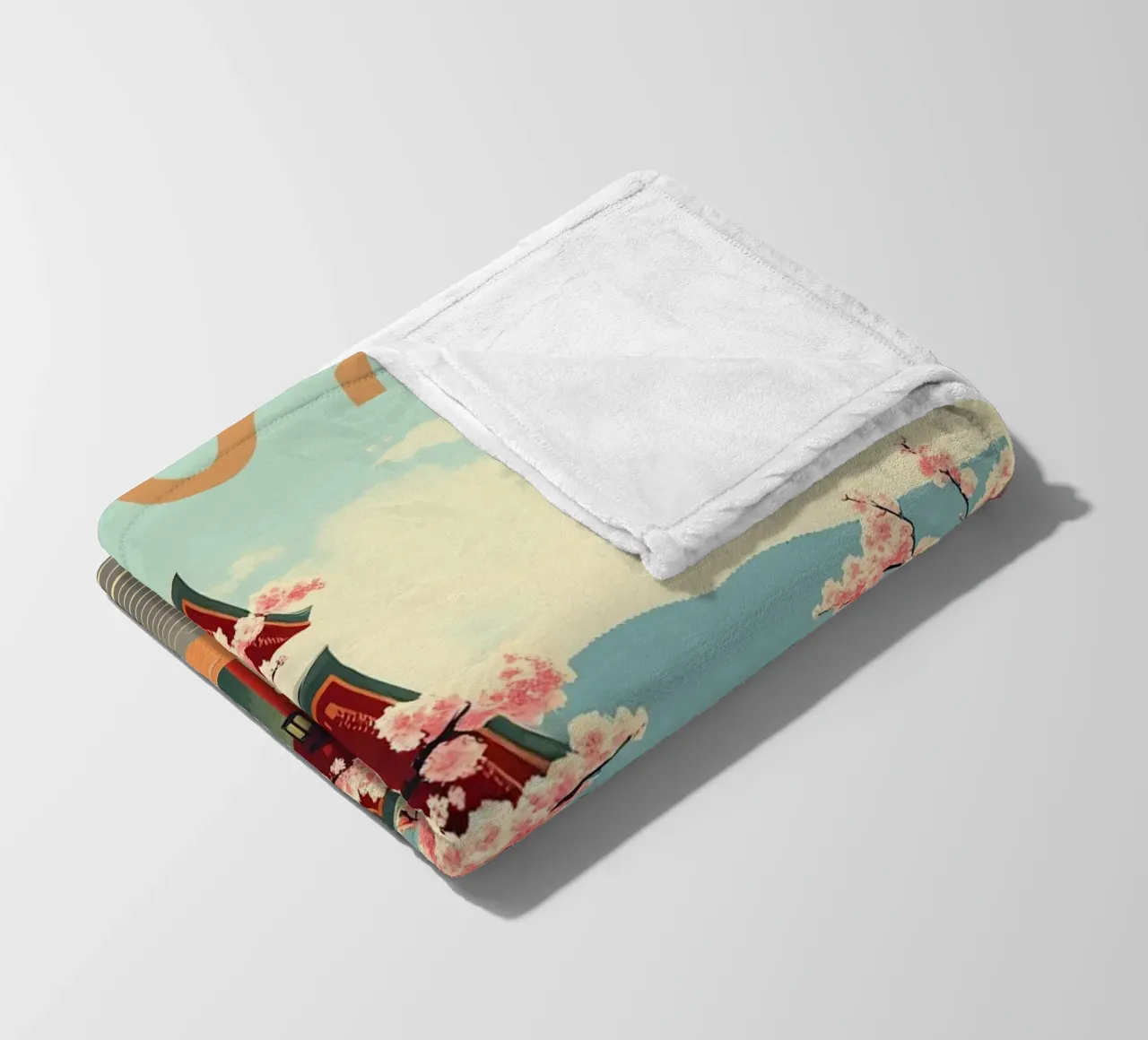 Sakura of Kyoto fleece blanket by HicksShop