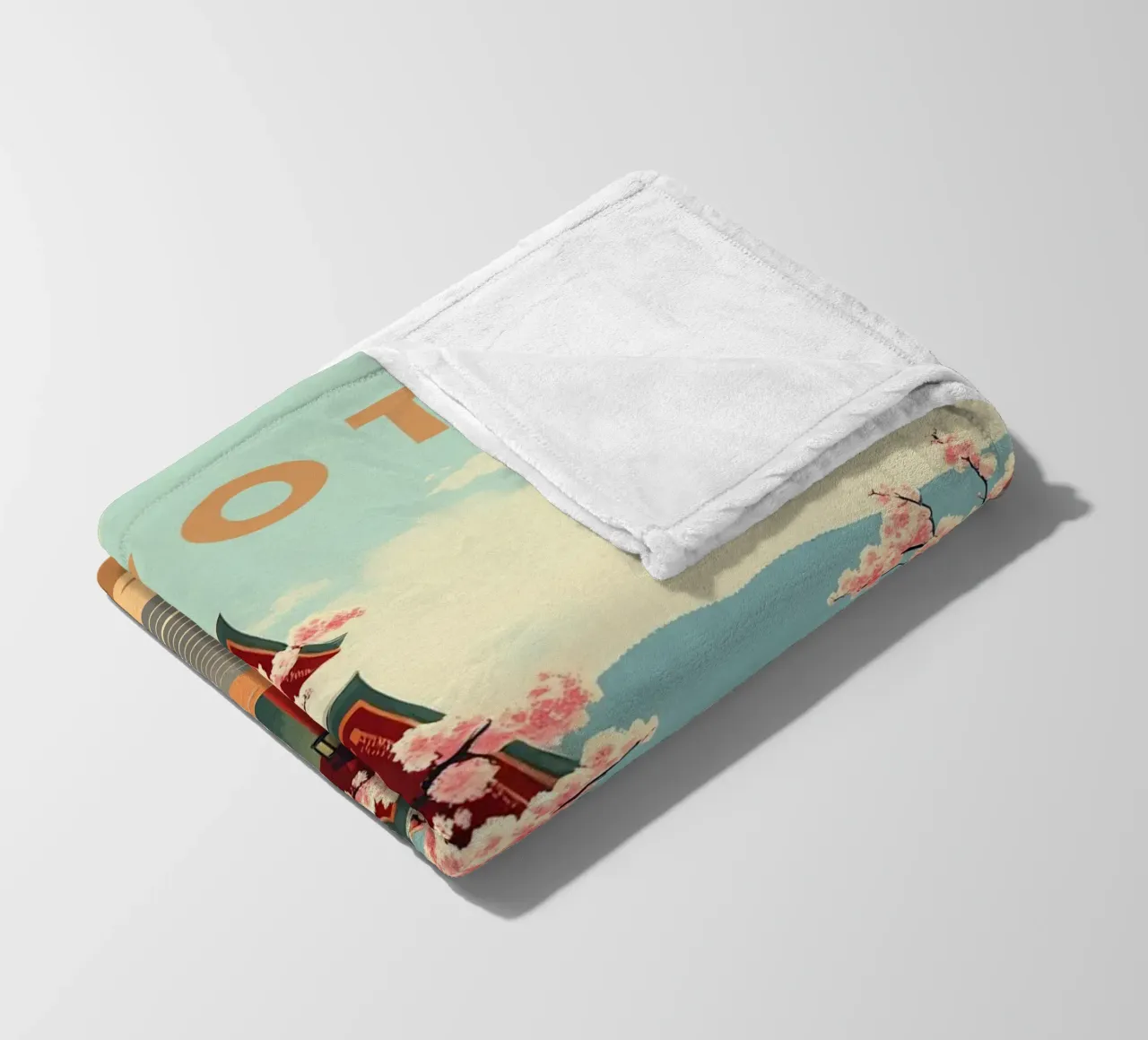 Sakura of Kyoto fleece blanket by HicksShop
