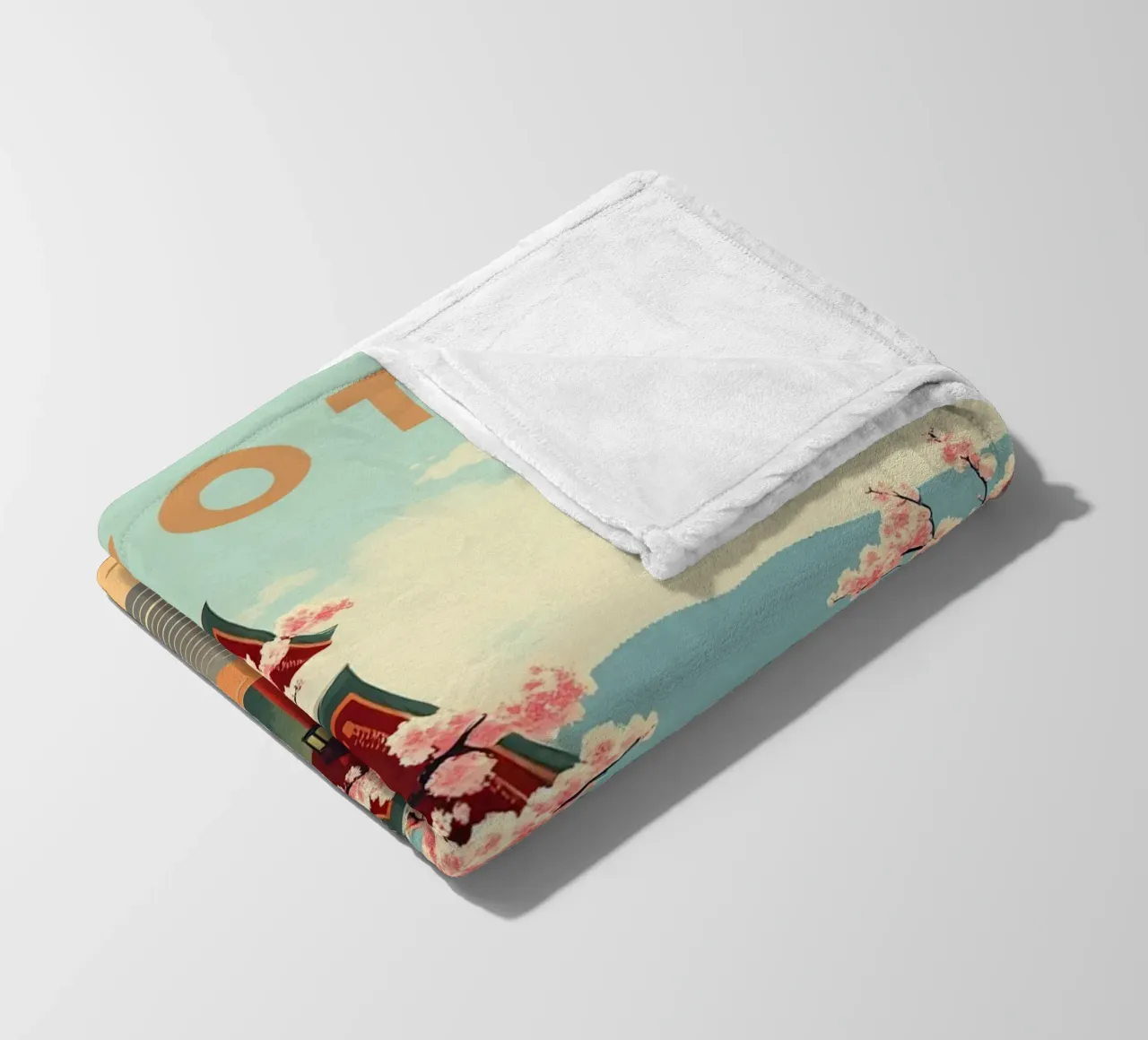 Sakura of Kyoto fleece blanket by HicksShop