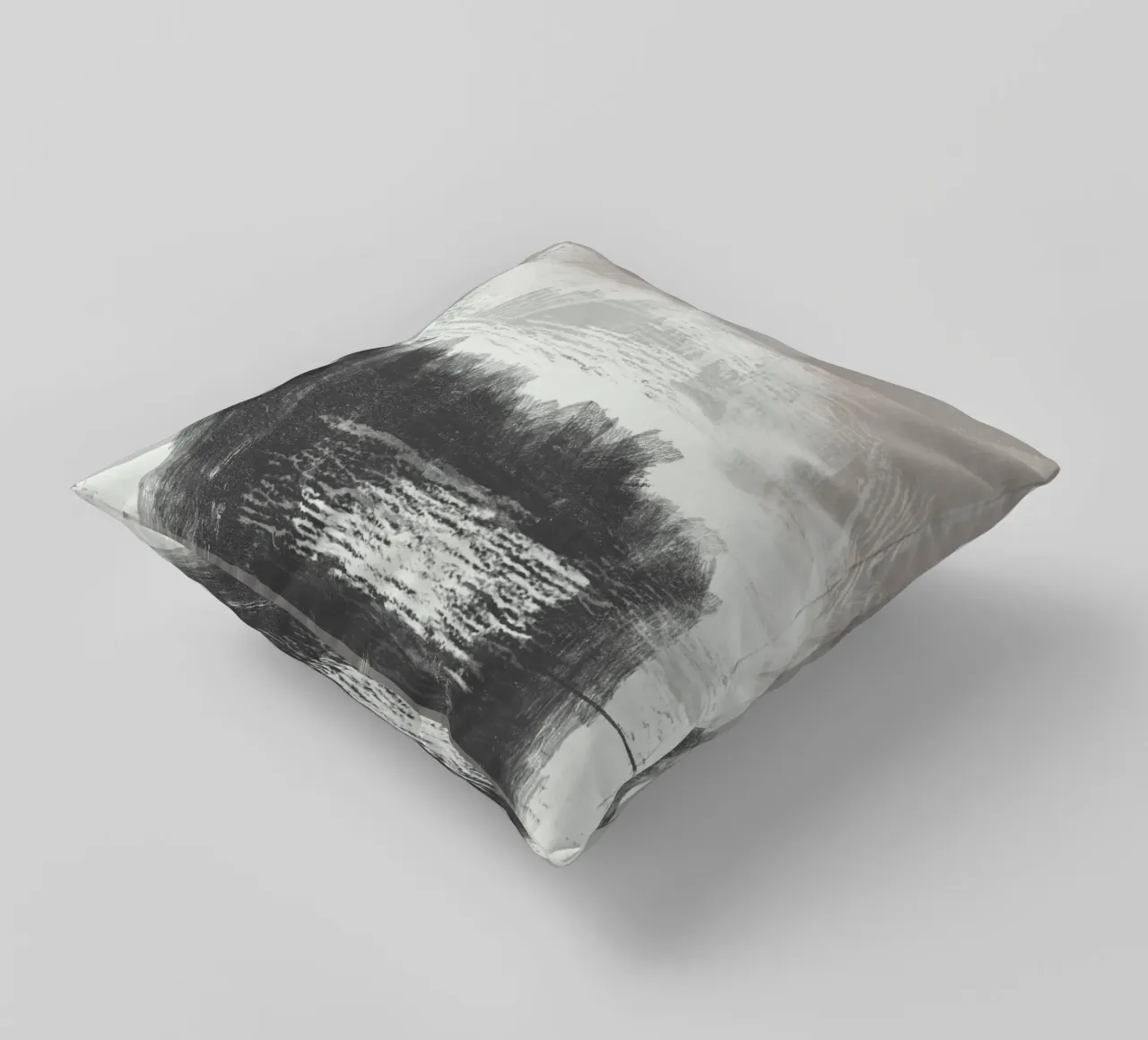 Abstract artwork with brush strokes cuscino da Imaginative