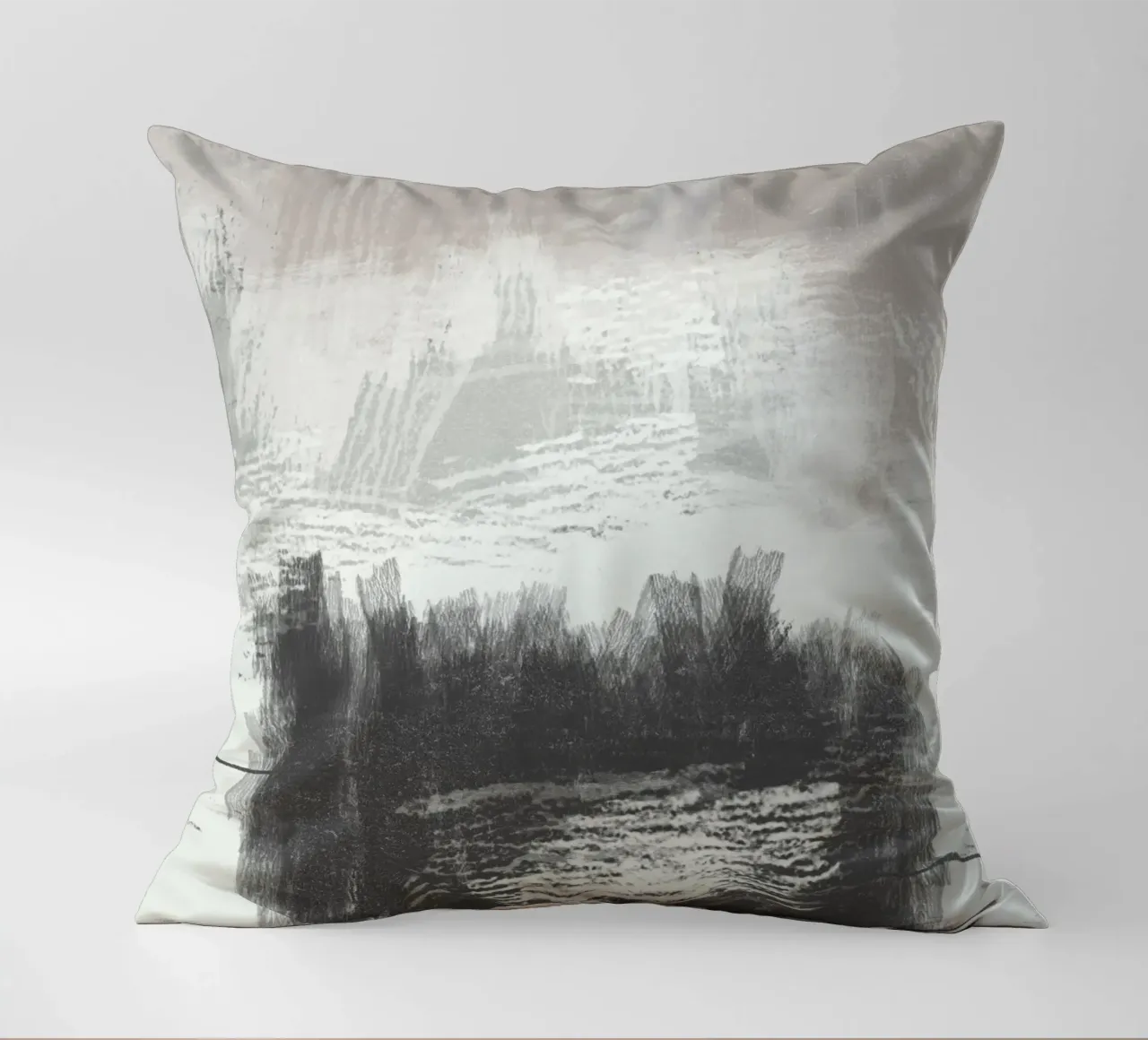 Abstract artwork with brush strokes cuscino da Imaginative