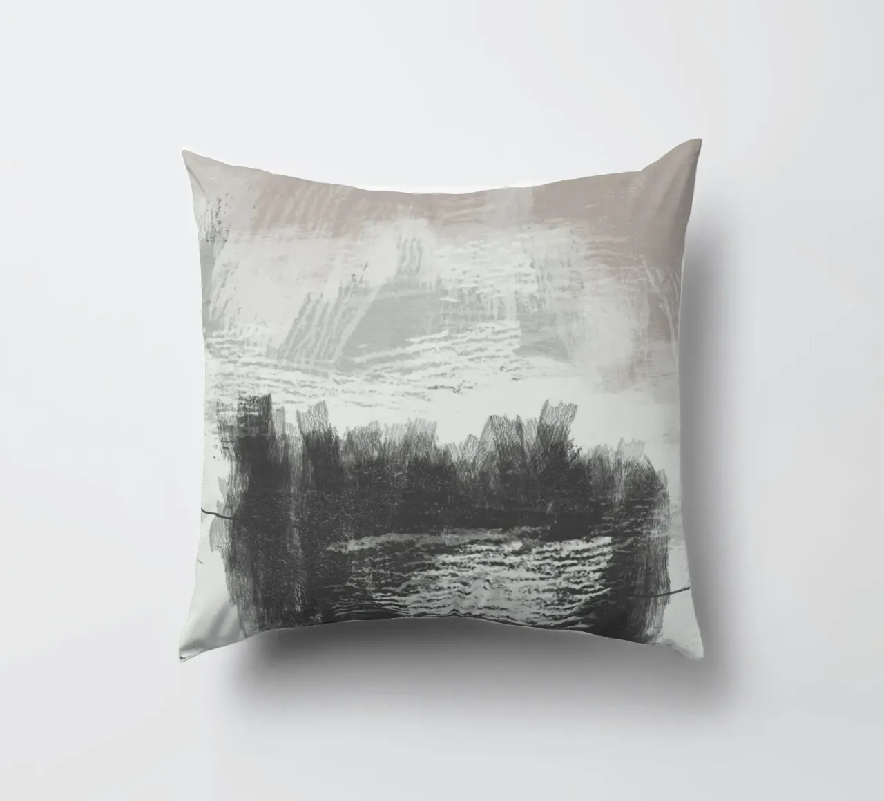 Abstract artwork with brush strokes cuscino da Imaginative