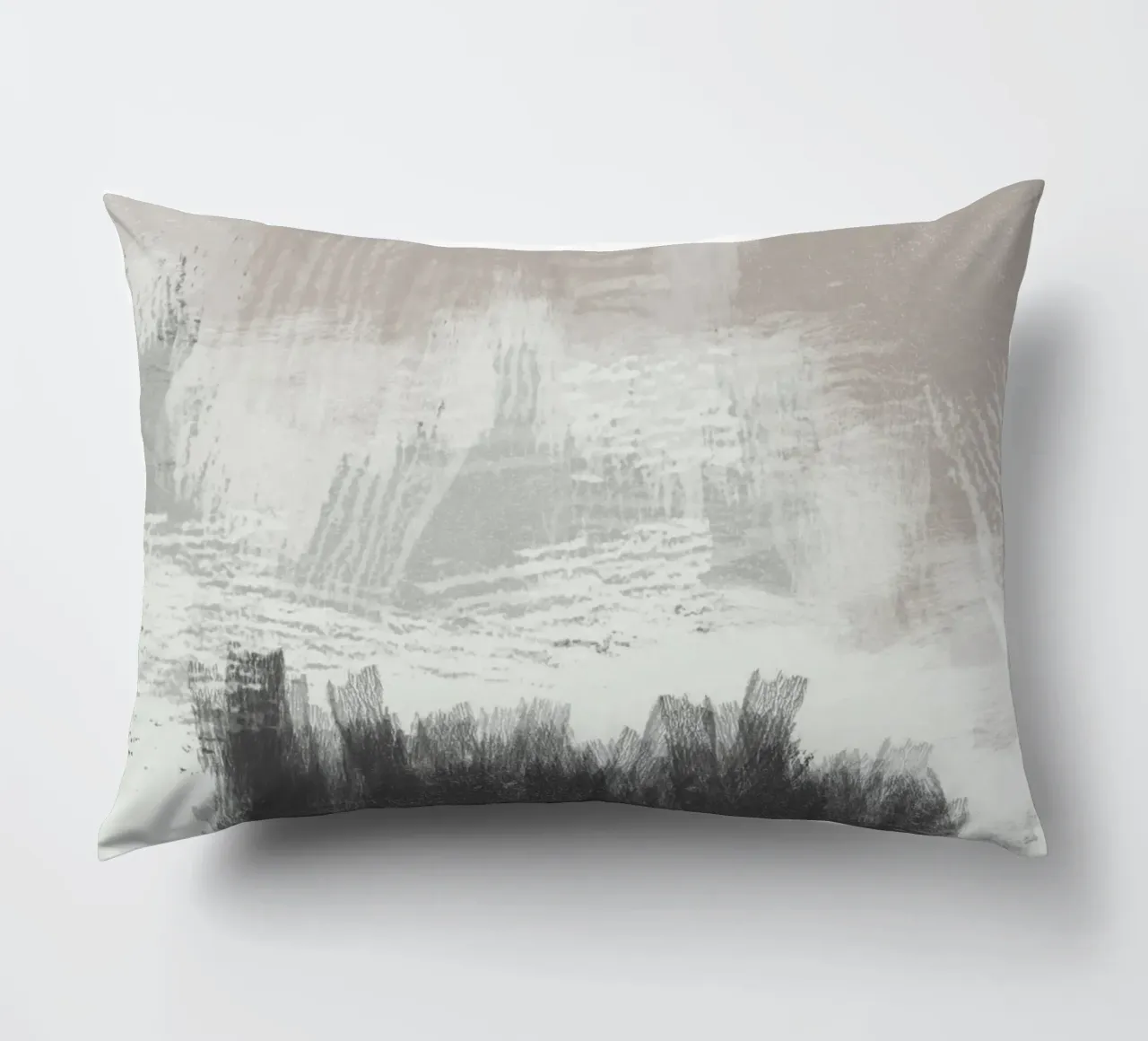 Abstract artwork with brush strokes cuscino da Imaginative