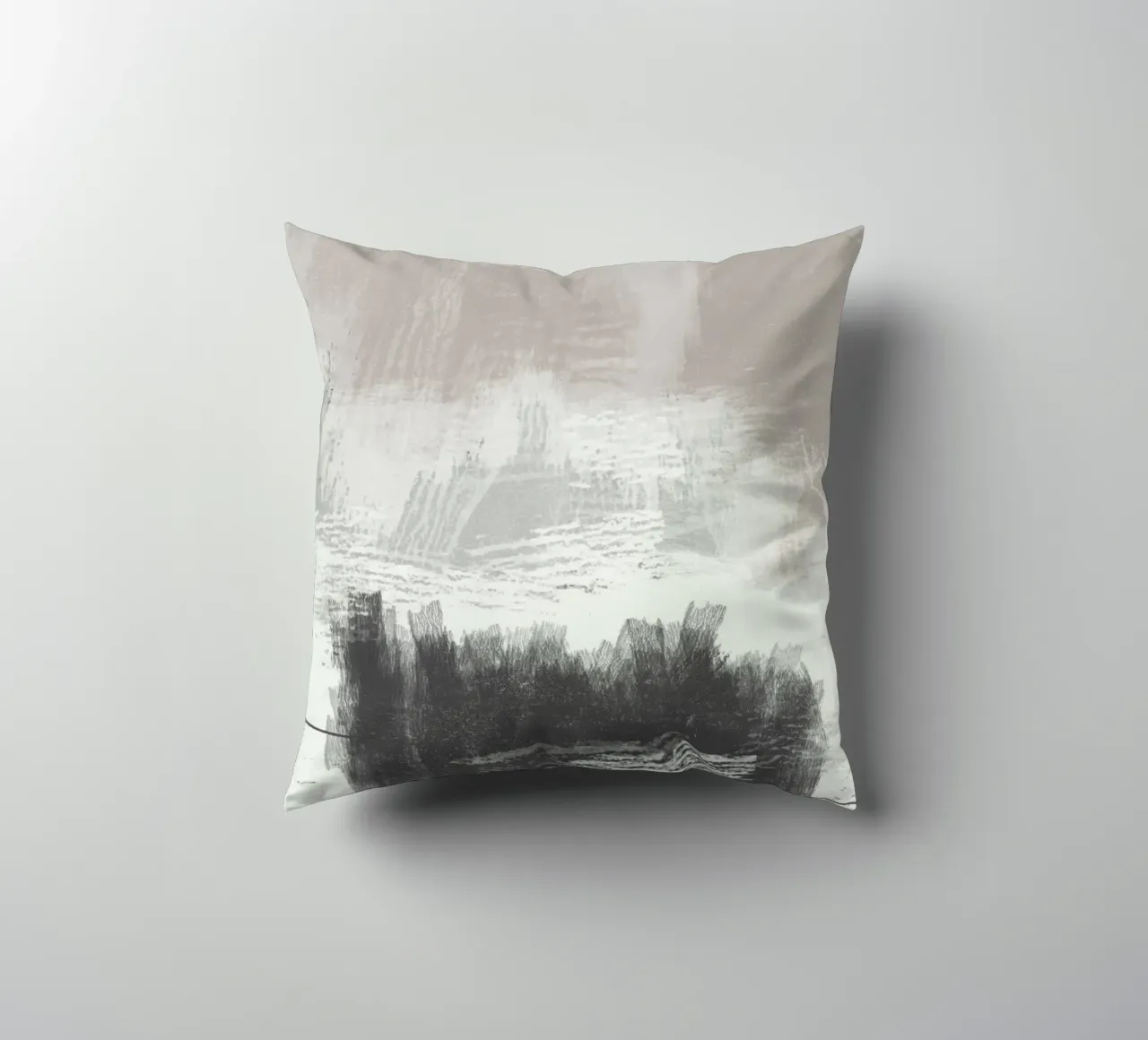 Abstract artwork with brush strokes cuscino da Imaginative