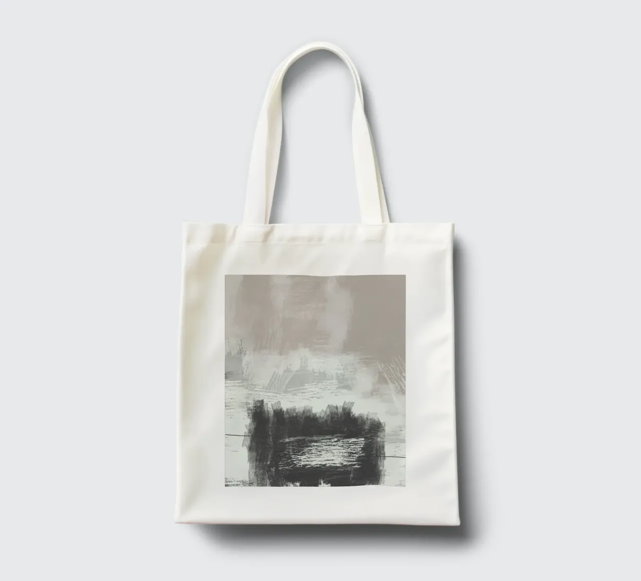 Abstract artwork with brush strokes borsa in juta da Imaginative