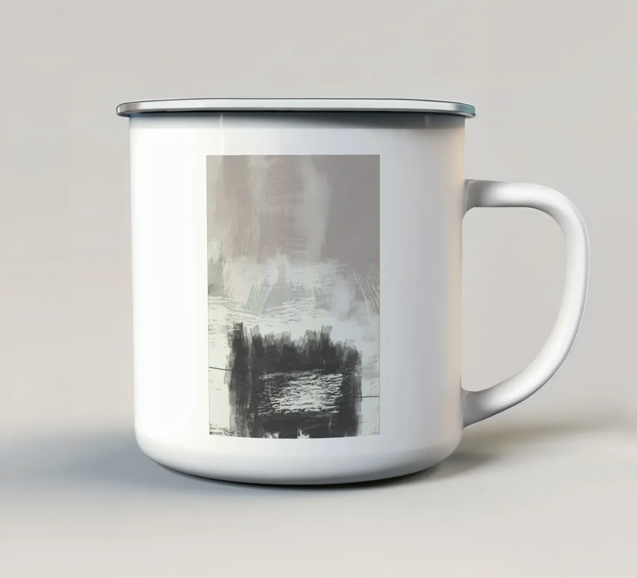 Abstract artwork with brush strokes tazza in smalto da Imaginative