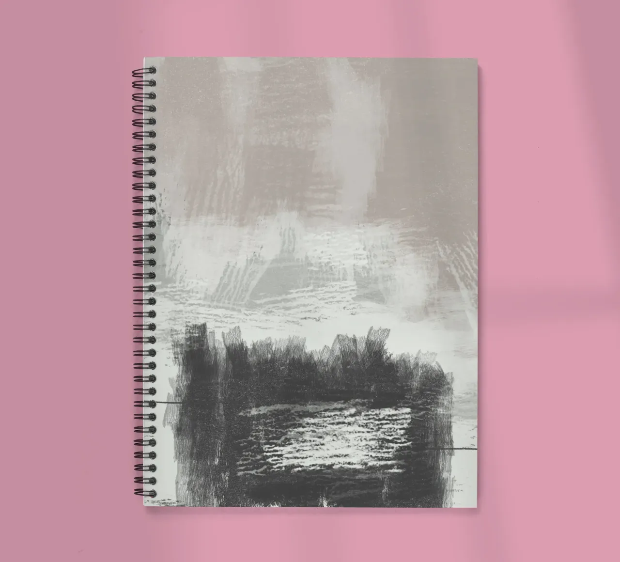 Abstract artwork with brush strokes spiral notebook by Imaginative