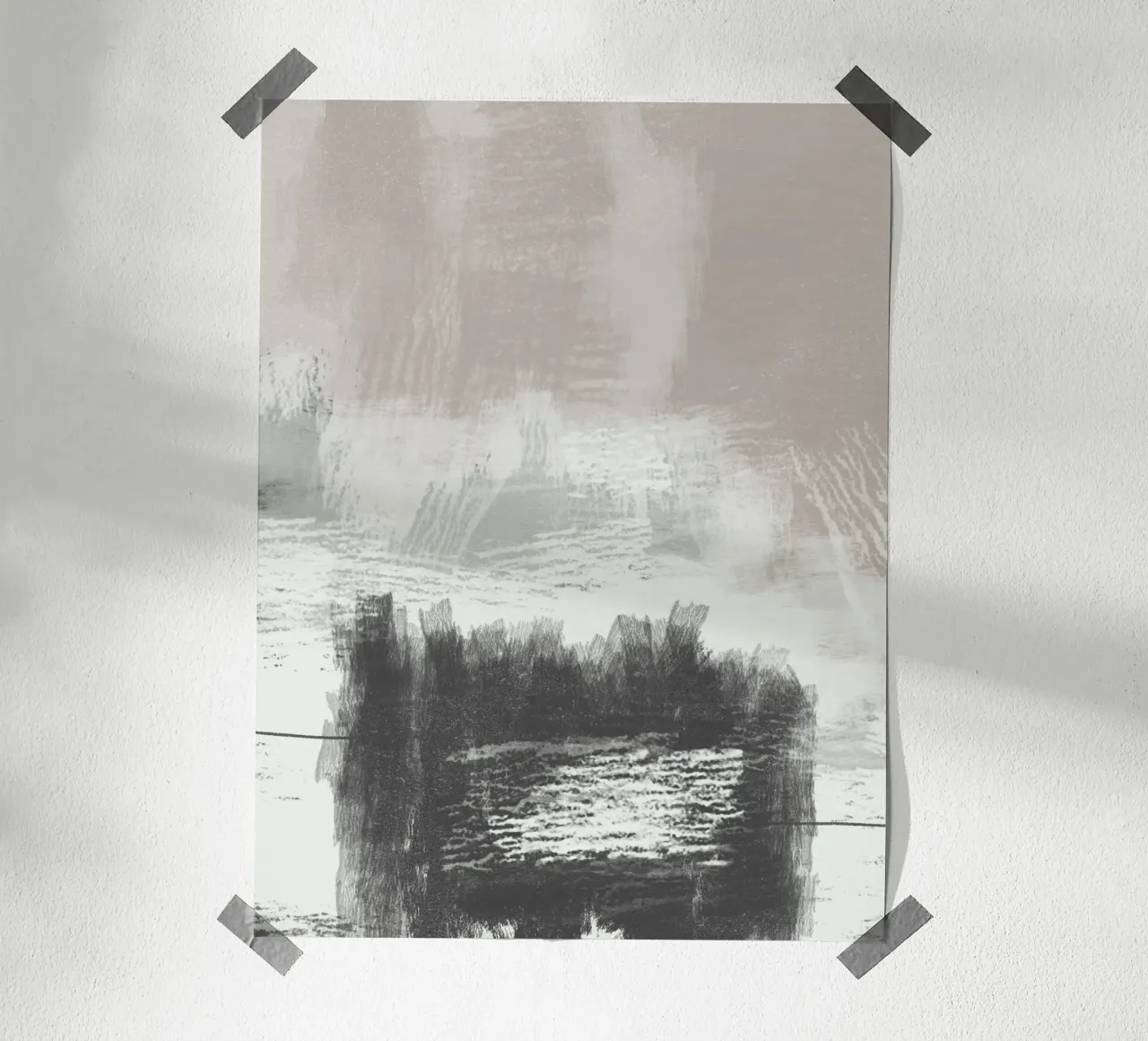Abstract artwork with brush strokes carta hahnemühle da Imaginative