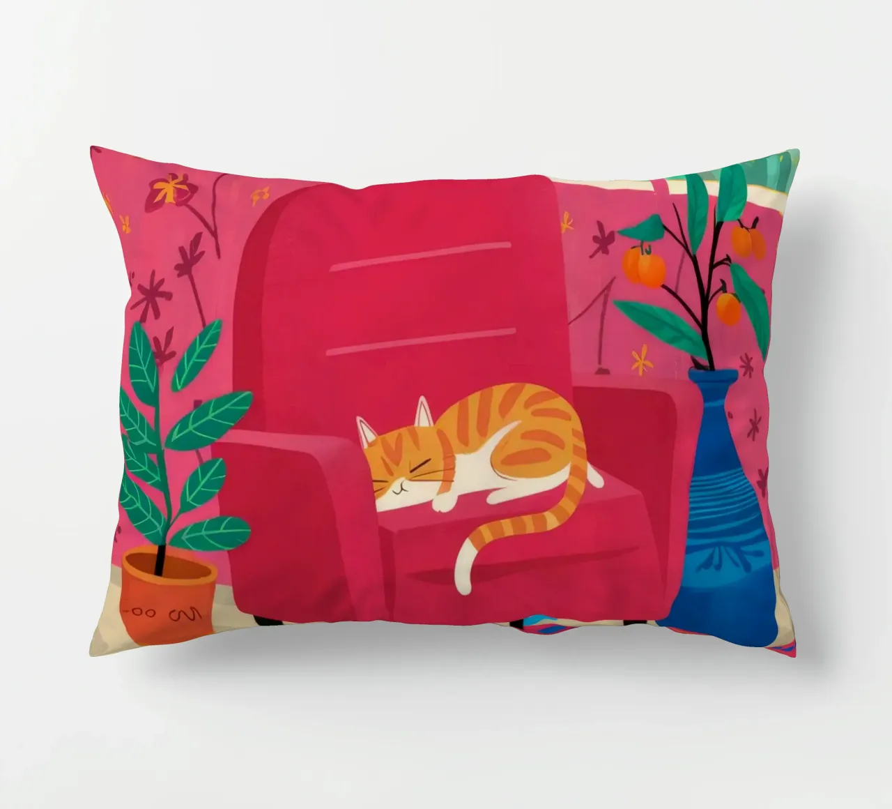 Sedia rossa Cat Repose cuscino da Tiga Bersama