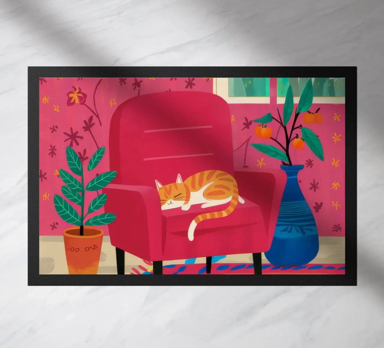 Sedia rossa Cat Repose zerbino da Tiga Bersama