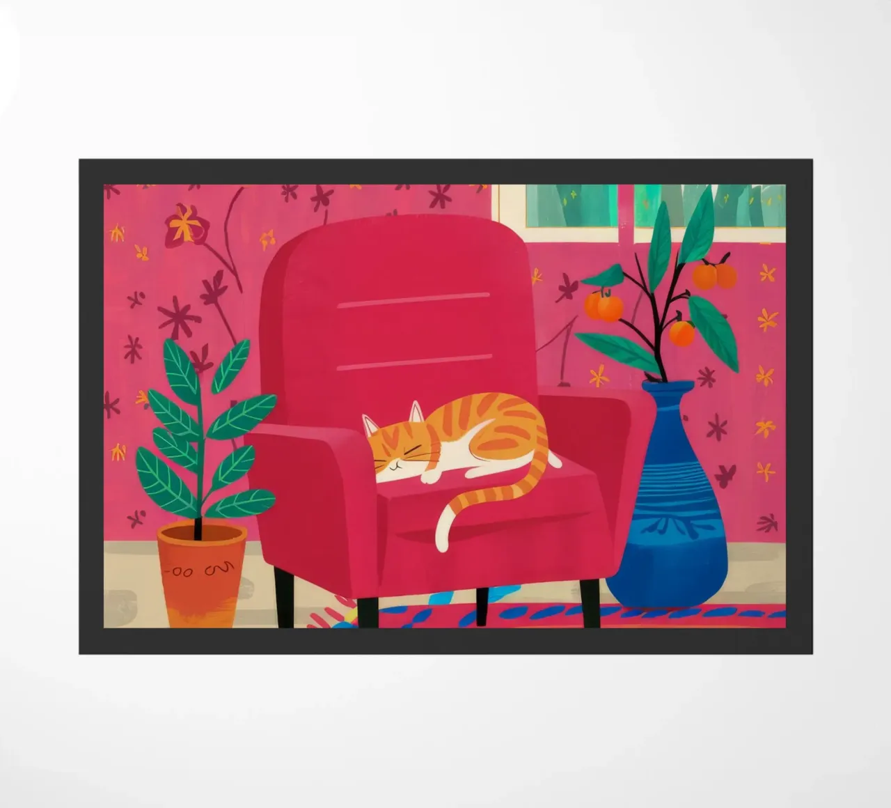 Sedia rossa Cat Repose zerbino da Tiga Bersama