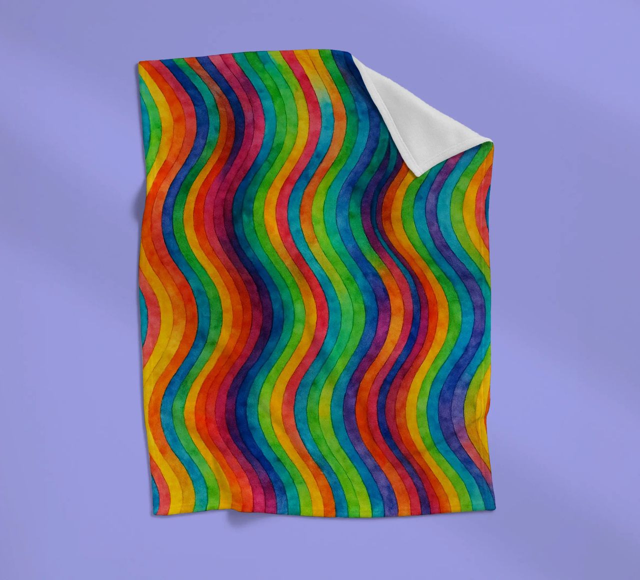 abstract geometric wave line fleece blanket by arkhanz