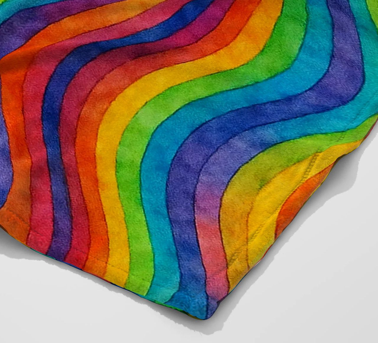 abstract geometric wave line fleece blanket by arkhanz