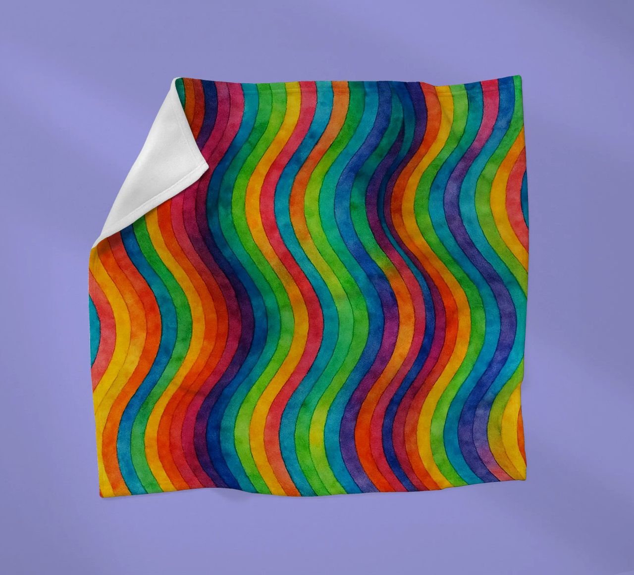 abstract geometric wave line fleece blanket by arkhanz