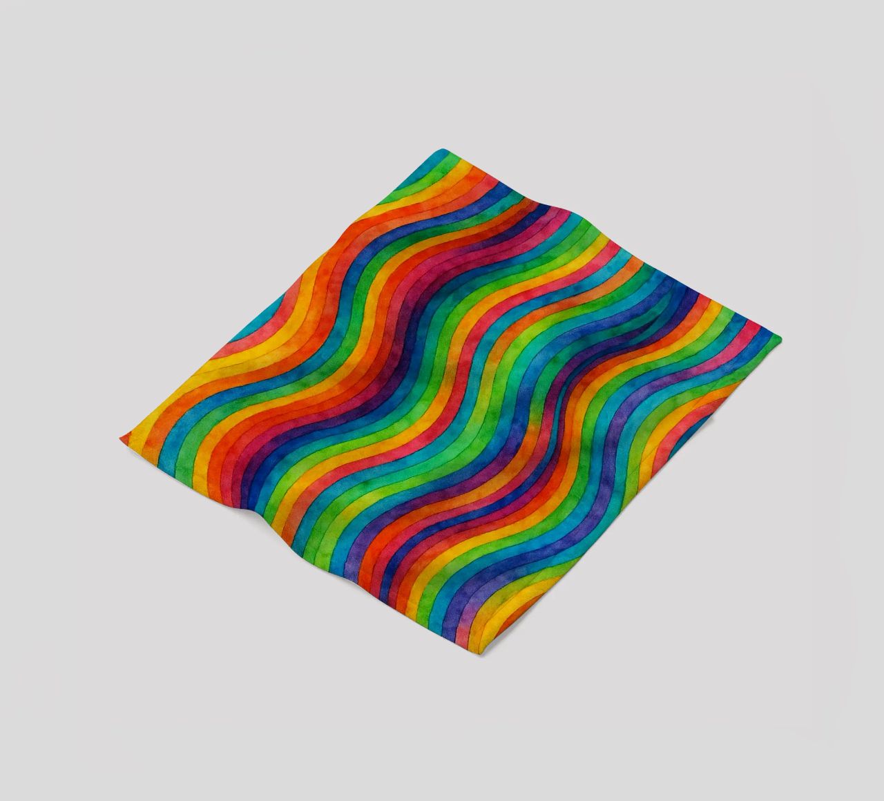 abstract geometric wave line fleece blanket by arkhanz