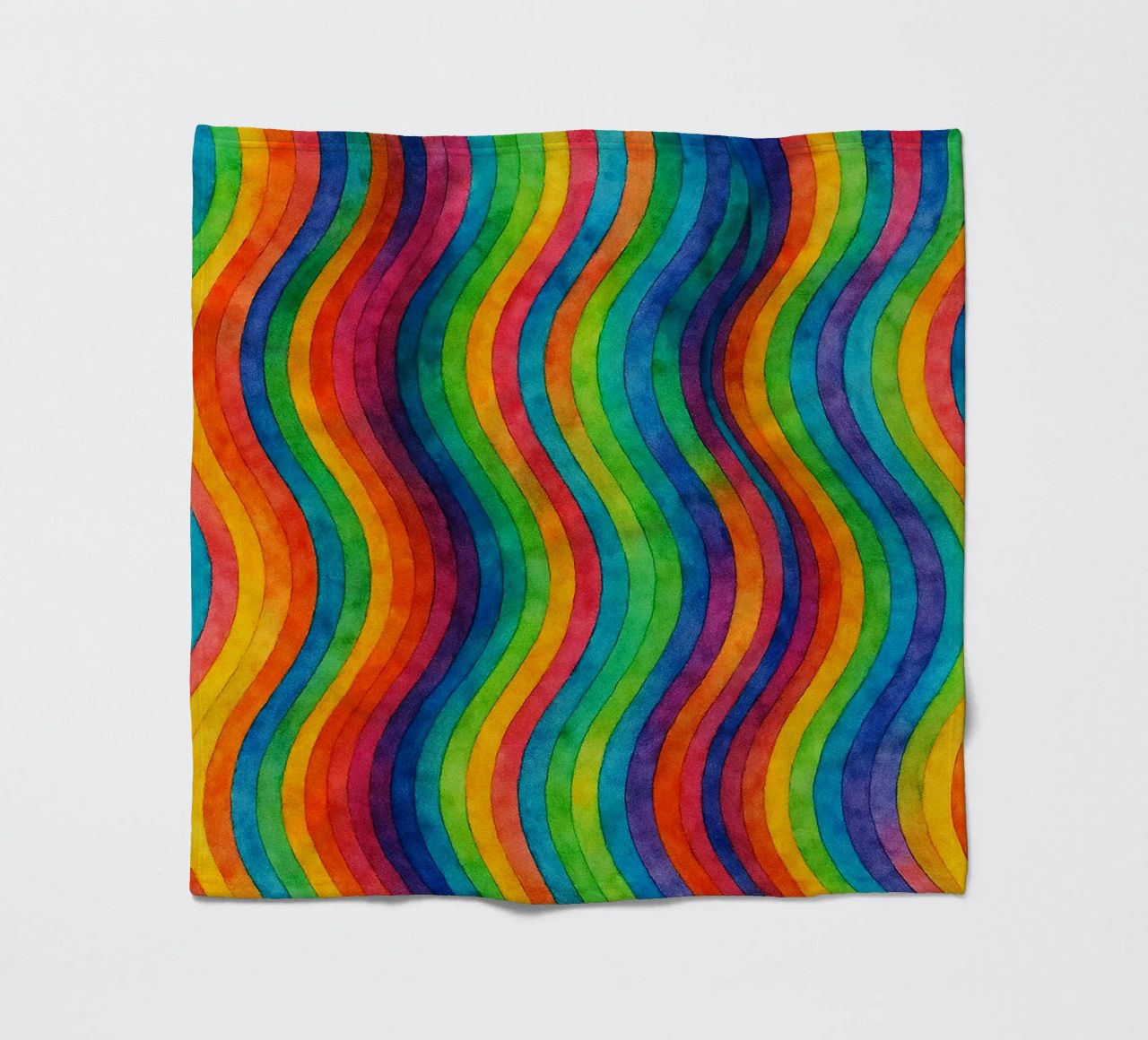 abstract geometric wave line fleece blanket by arkhanz