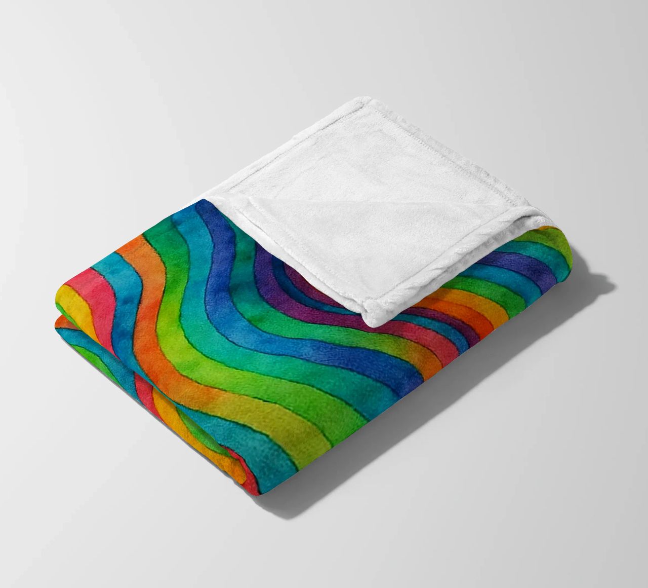 abstract geometric wave line fleece blanket by arkhanz