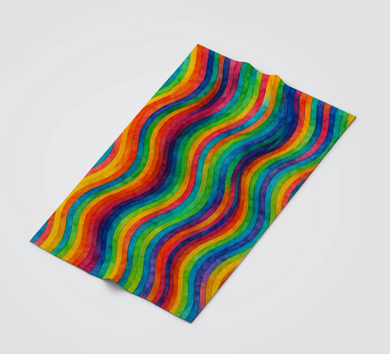 abstract geometric wave line fleece blanket by arkhanz