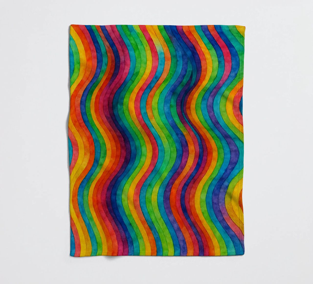 abstract geometric wave line fleece blanket by arkhanz
