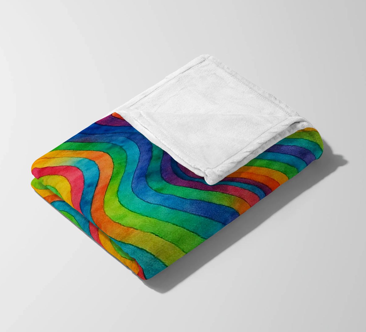 abstract geometric wave line fleece blanket by arkhanz