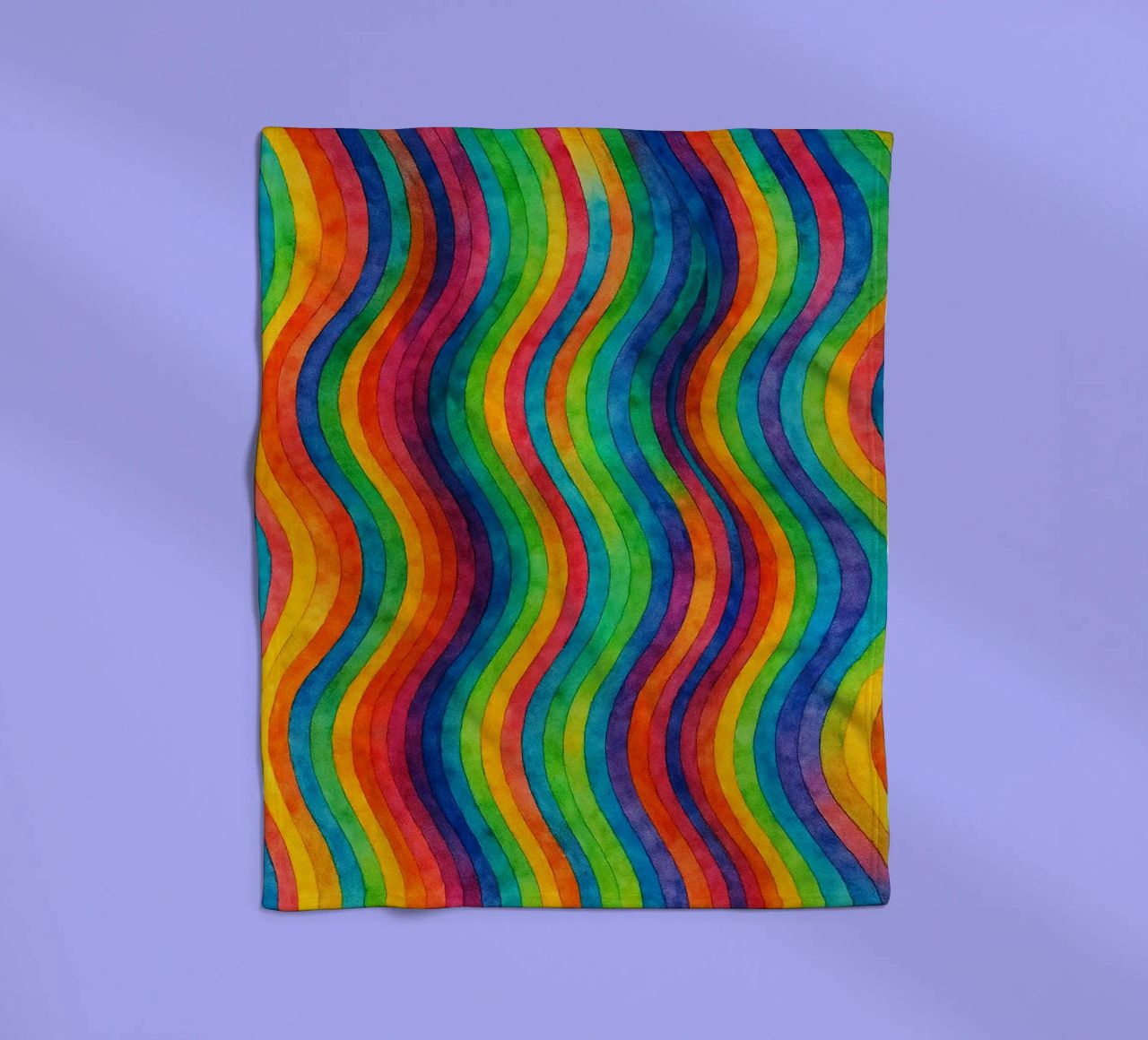 abstract geometric wave line fleece blanket by arkhanz